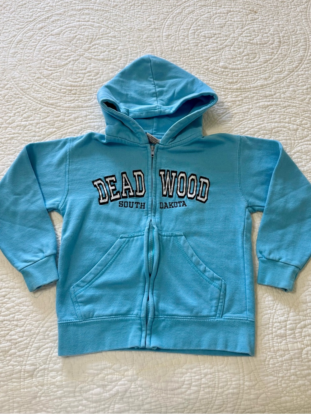 🩵 Deadwood South Dakota Zip‑Up Hoodie – Size S – Excellent Condition